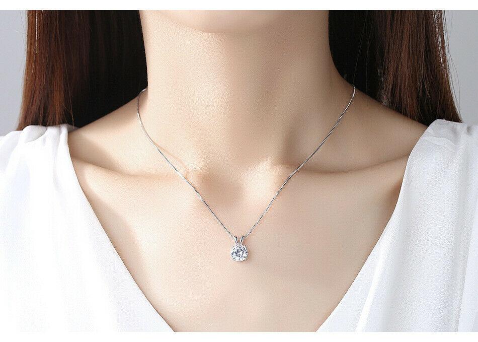 3 CTTW Round Necklace and Earrings Set Made with Crystals by ALILY