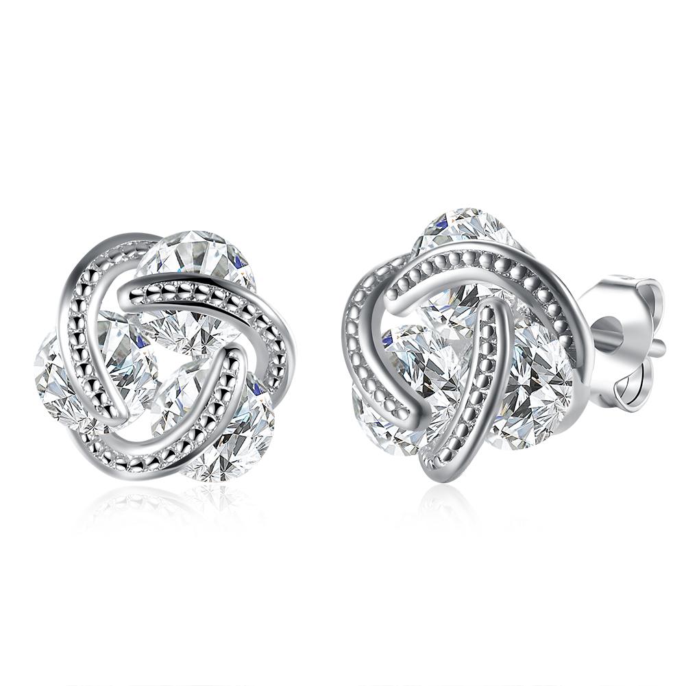 18K Gold Plated Mesh Knot Stud Earrings Made with Elements