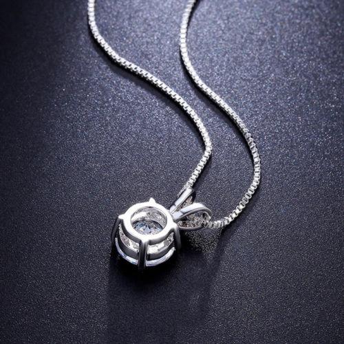 3 CTTW Round Necklace and Earrings Set Made with Crystals by ALILY