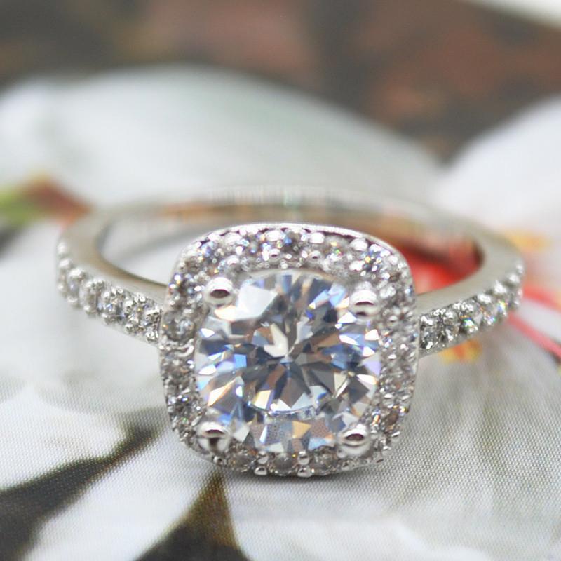 2.00 CT Cushion-Cut Queen White Elements Ring