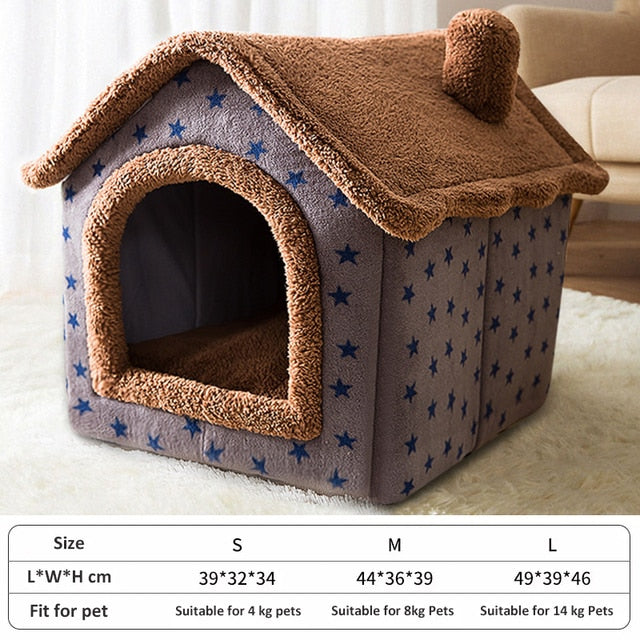 Soft Winter Dog Cat Bed House