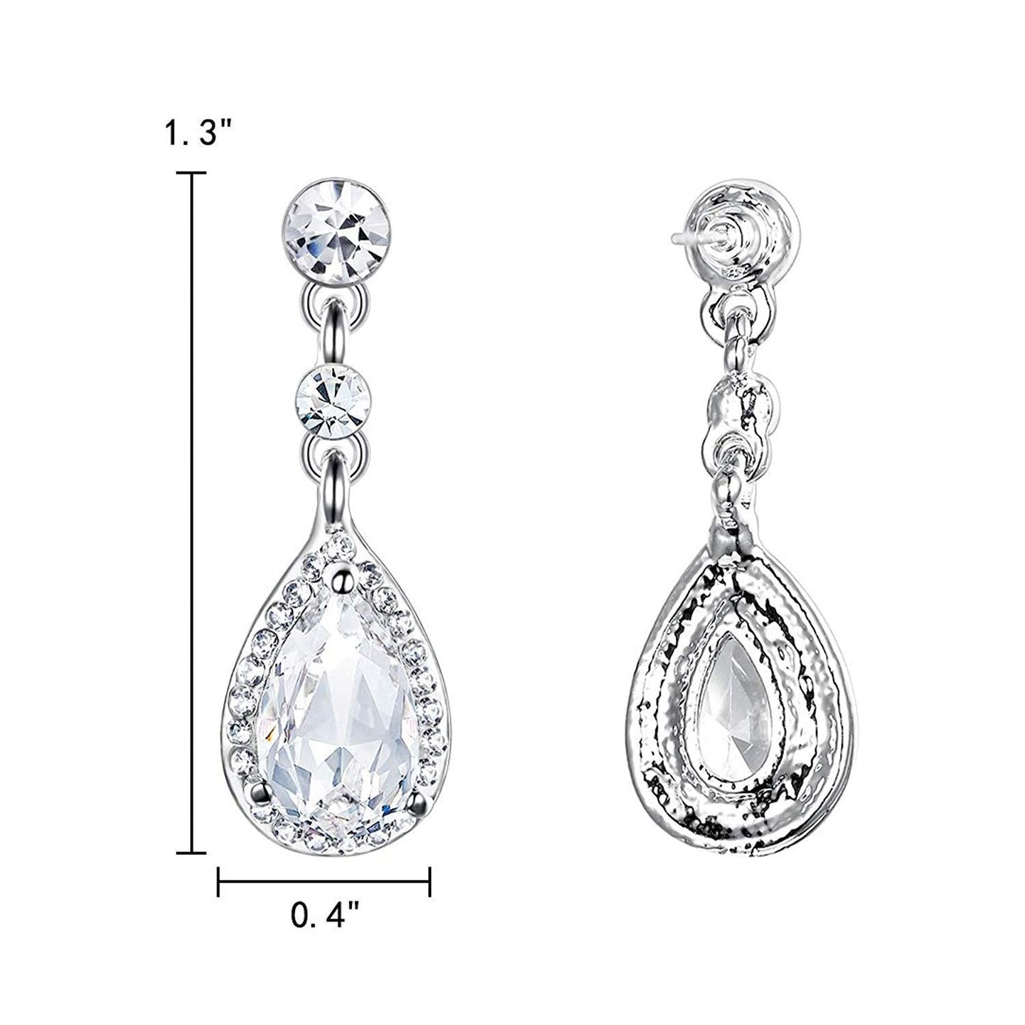 1.00 Ct Pear Cut Teardrop Earring ITALY Design